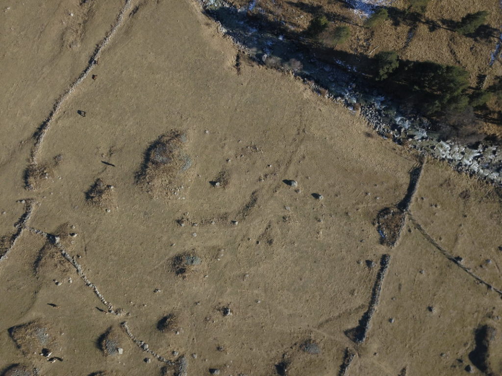 Prehistoric tumuli from air.