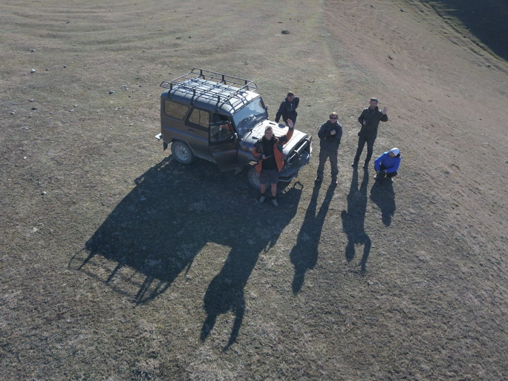 The crew with UAZ (something better than Jeep for american readers :))