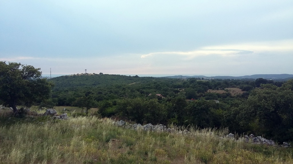 Viewing to the north from the hillford top.