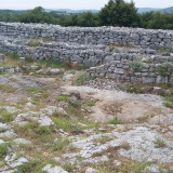 The dry stone wall construction details.